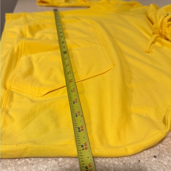 BAM Betsy & Adam Yellow Hoodie with Detachable Mask Lightweight Soft Breathable - Picture 10 of 15